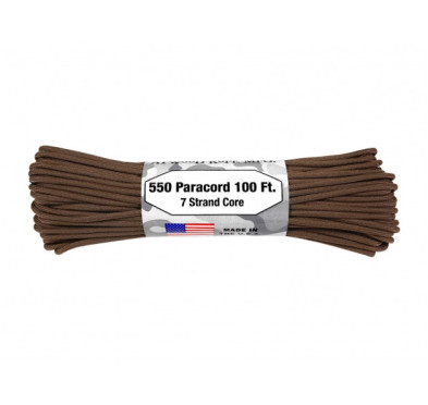 Paracord Atwood Rope MFG 550-7 4 mm 30,48 m  brązowy