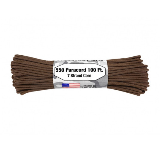 Paracord Atwood Rope MFG 550-7 4 mm 30,48 m  brązowy