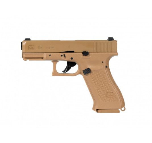 Pistolet wiatrówka Glock 19X blowback 4,5 mm coyote BB CO2