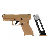 Pistolet wiatrówka Glock 19X blowback 4,5 mm coyote BB CO2