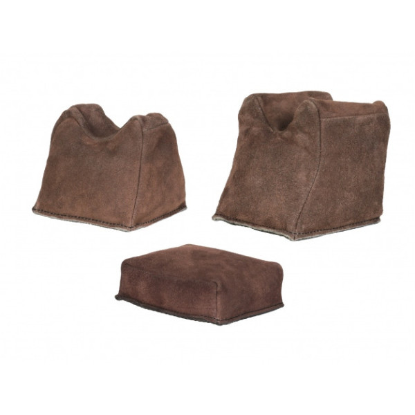 Poduchy do przystrzeliwania Outdoor Connection Bench Bags 3-cz. brązowe skórzane