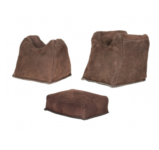 Poduchy do przystrzeliwania Outdoor Connection Bench Bags 3-cz. brązowe skórzane