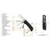 Scyzoryk Ruike LD41-B wielofunkcyjny, czarny