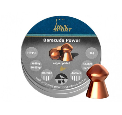 Śrut diabolo H&N Baracuda Power 4,5 mm 300 szt.