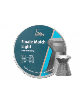 Śrut diabolo H&N Finale Match Light 4,50 mm – 500 szt. | Skuteczne i precyzyjne |