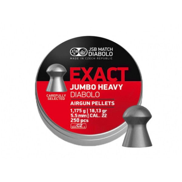 Śrut diabolo JSB Exact Jumbo Heavy 5,52 mm 250 szt.

