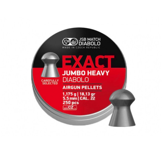 Śrut diabolo JSB Exact Jumbo Heavy 5,52 mm 250 szt.

