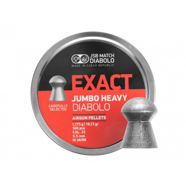 Śrut diabolo JSB Exact Jumbo Heavy 5,53 mm 500 szt.
