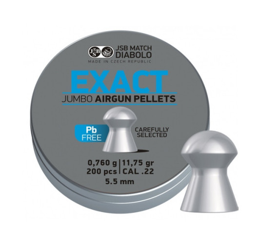 Śrut diabolo JSB Exact Jumbo Lead free 5,5 mm 200 szt.