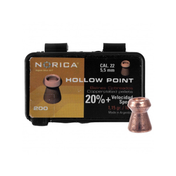 Śrut Norica Hollow Point 5,5 mm 200 szt.