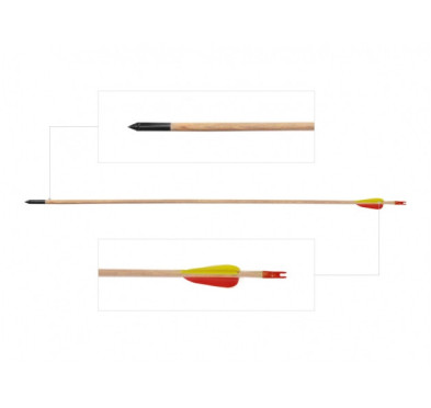 Strzała Poe Lang drewniana 29" grot tarczowy ostry