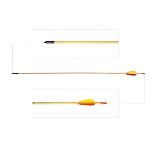 Strzała Poe Lang drewniana 29" grot tarczowy ostry 5 sztuk