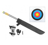 Łuk rekreacyjny dla dorosłych i młodzieży Poe Lang Robin Hood 30-35 lb 59,25" czarny Łuk rekreacyjny dla dorosłych i młodzieży Poe Lang Robin Hood 30-35 lb 59,25" czarny