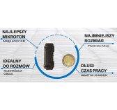 Dyktafon szpiegowski podsłuch dyskretny MKX mini 8GB 15h Dyktafon szpiegowski podsłuch dyskretny MKX mini 8GB 15h