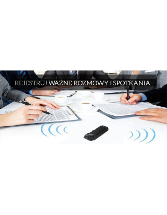 Dyktafon szpiegowski podsłuch dyskretny MKX mini 8GB 15h