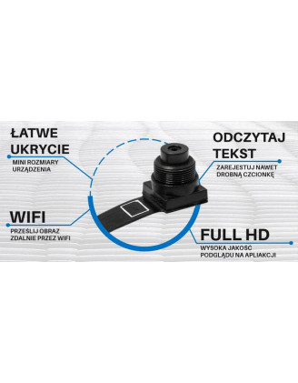 Mini kamera na egzamin do tekstu Wi-Fi M8 EG - bezprzewodowy podgląd online (60 characters)