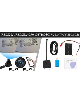 Mini kamera na egzamin do tekstu Wi-Fi M8 EG - bezprzewodowy podgląd online (60 characters)