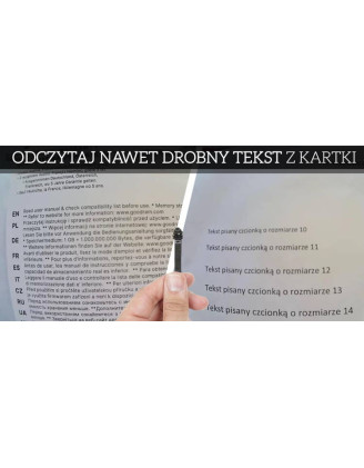 Mini kamera na egzamin do tekstu Wi-Fi M8 EG - bezprzewodowy podgląd online (60 characters)