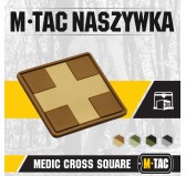 M-Tac naszywka Medic Cross Square PVC Coyote 