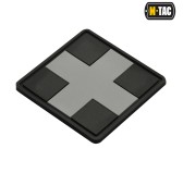 M-Tac naszywka Medic Cross Square PVC Black/Grey 