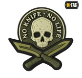 M-Tac naszywka No Knife - No Life 3D PVC Olive 