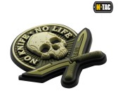 M-Tac naszywka No Knife - No Life 3D PVC Olive 