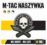 M-Tac naszywka No Knife - No Life 3D PVC Black/White 