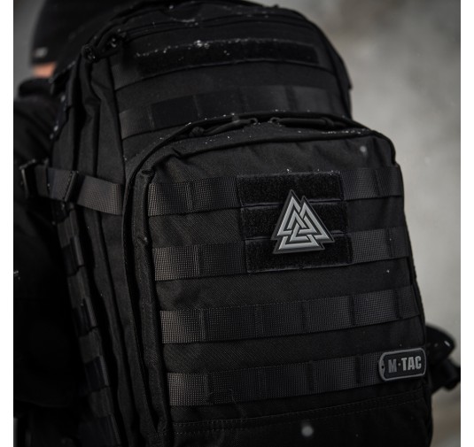 M-Tac naszywka Valknut PVC Black/Grey 