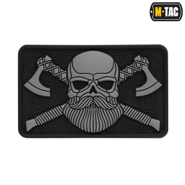 M-Tac naszywka Bearded Skull 3D PVC Black/Grey 