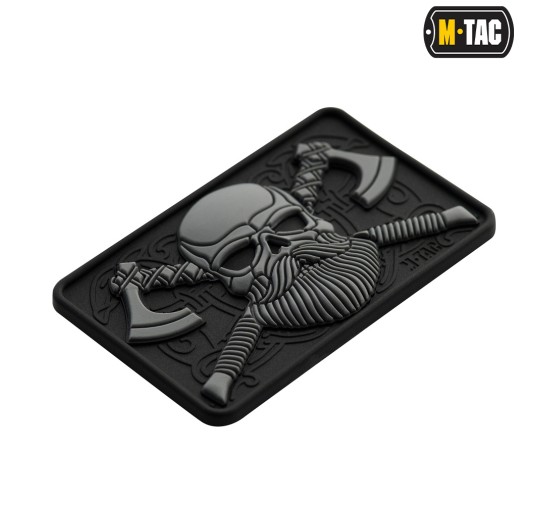 M-Tac naszywka Bearded Skull 3D PVC Black/Grey 