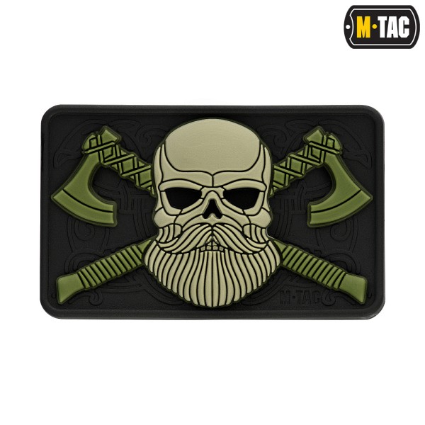 M-Tac naszywka Bearded Skull 3D PVC Black/Olive 