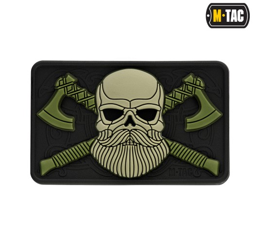 M-Tac naszywka Bearded Skull 3D PVC Black/Olive 