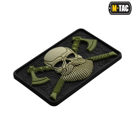 M-Tac naszywka Bearded Skull 3D PVC Black/Olive 