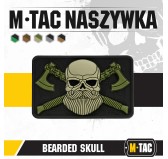 M-Tac naszywka Bearded Skull 3D PVC Black/Olive 