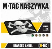 M-Tac naszywka Bearded Skull 3D PVC Black/White 