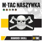 M-Tac naszywka Bearded Skull 3D PVC Black/White 