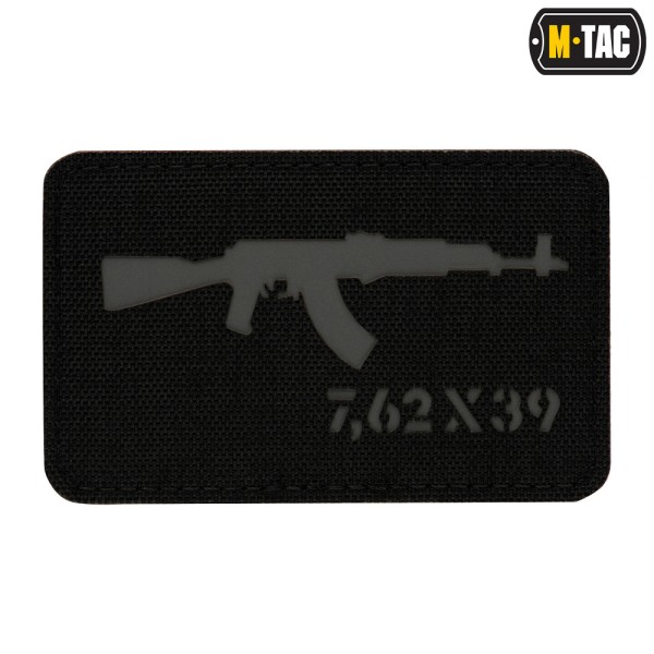 M-Tac naszywka AKM 7,62х39 Laser Cut Black/Grey 