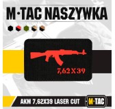 M-Tac naszywka AKM 7,62х39 Laser Cut Black/Red 