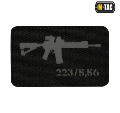 M-Tac naszywka AR-15 223/5,56 Laser Cut Black/Grey 