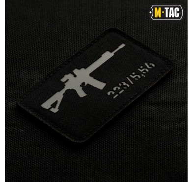 M-Tac naszywka AR-15 223/5,56 Laser Cut Black/Grey 