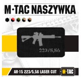 M-Tac naszywka AR-15 223/5,56 Laser Cut Black/Grey 