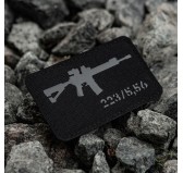 M-Tac naszywka AR-15 223/5,56 Laser Cut Black/Grey 