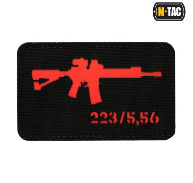 M-Tac naszywka AR-15 223/5,56 Laser Cut Black/Red 