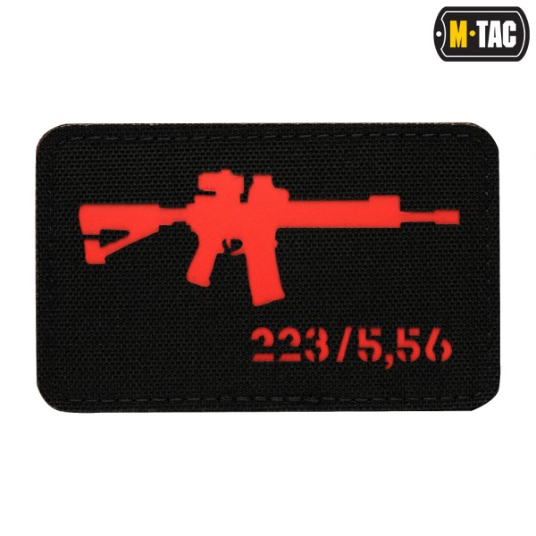 M-Tac naszywka AR-15 223/5,56 Laser Cut Black/Red 