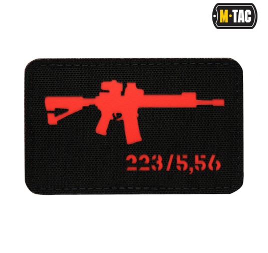 M-Tac naszywka AR-15 223/5,56 Laser Cut Black/Red 