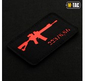 M-Tac naszywka AR-15 223/5,56 Laser Cut Black/Red 