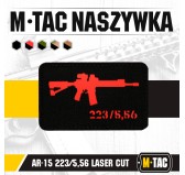 M-Tac naszywka AR-15 223/5,56 Laser Cut Black/Red 