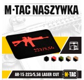 M-Tac naszywka AR-15 223/5,56 Laser Cut Black/Red 