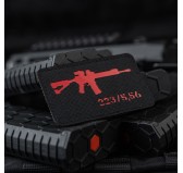 M-Tac naszywka AR-15 223/5,56 Laser Cut Black/Red 