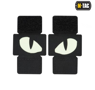 M-Tac naszywka Tiger Eyes Laser Cut (para) Black 